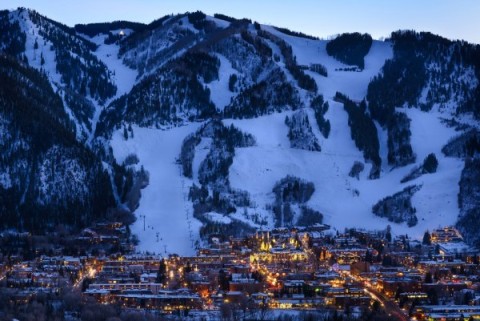 The slopes and village of Aspen, Colorado