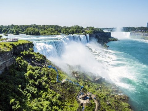 The falls at Niagara Falls