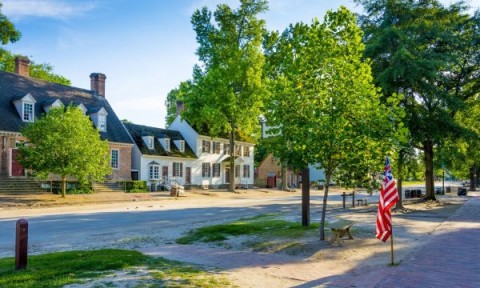 The historic downtown of Williamsburg, Virginia