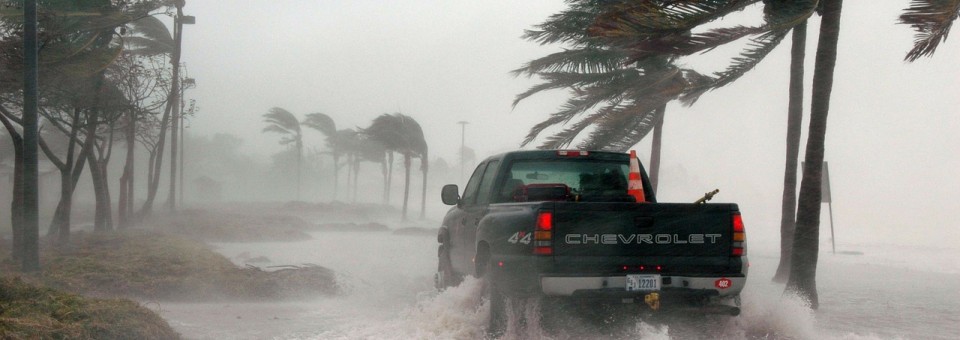 Car in Hurricane